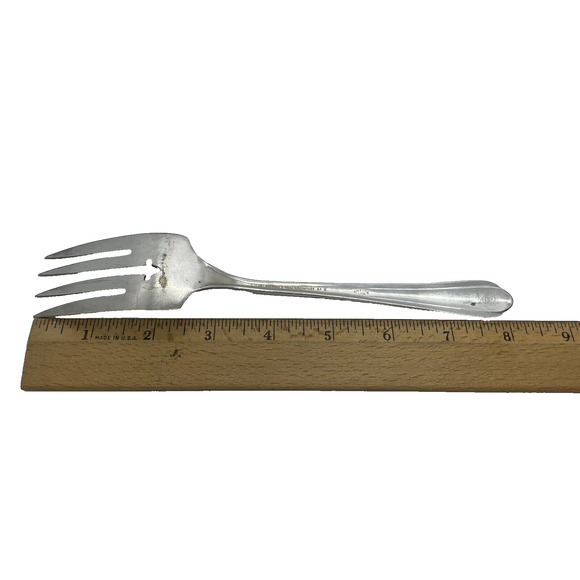 1938 Simon L. & George H. Rogers 8 1/4" Serving Fork SP Floral Pattern - Picture 10 of 11